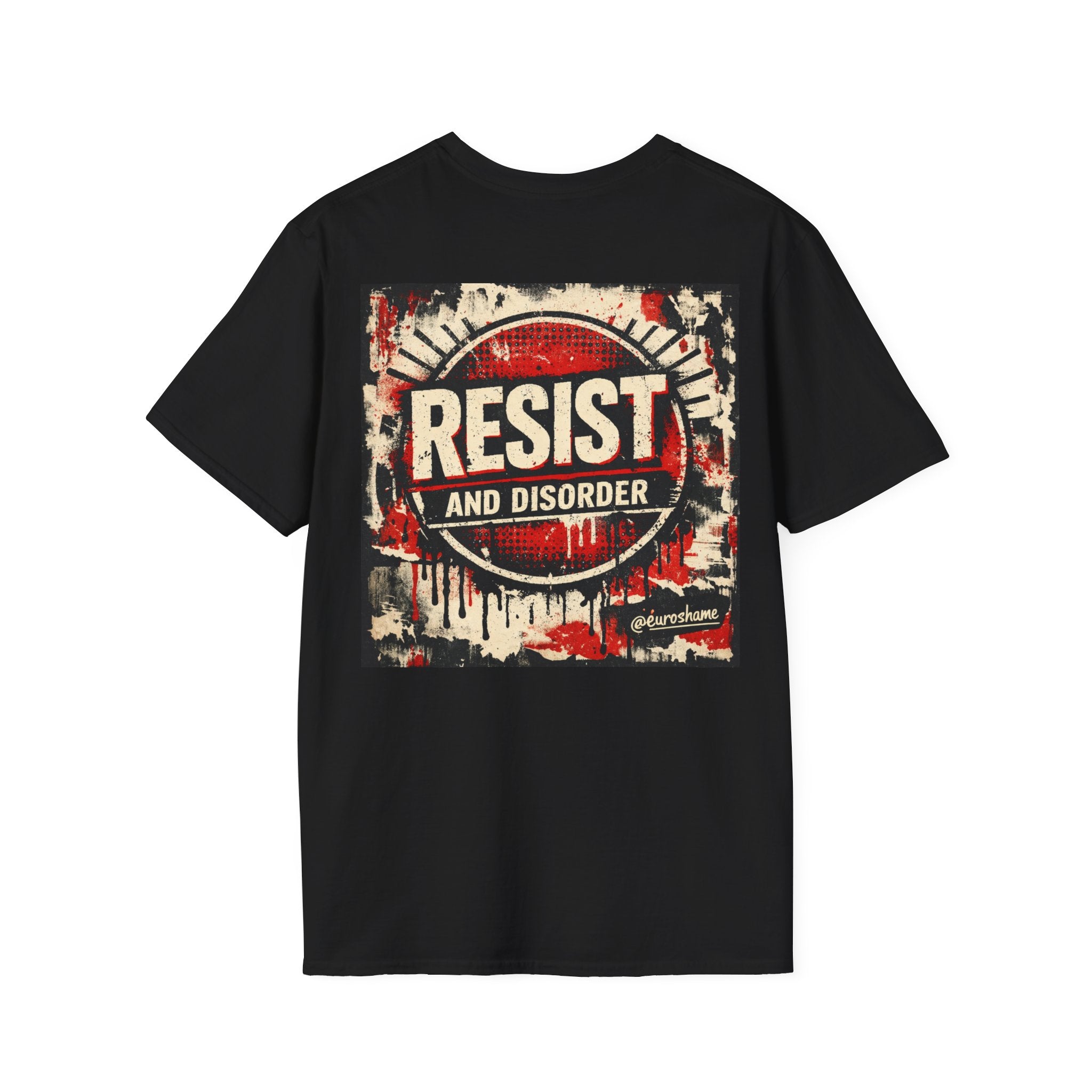 Resist and Disorder, backside graphic T-Shirt