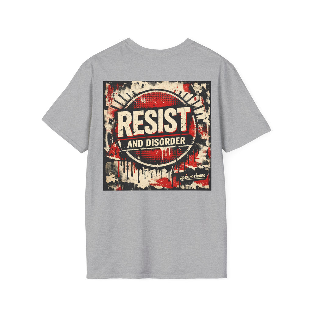 Resist and Disorder, backside graphic T-Shirt