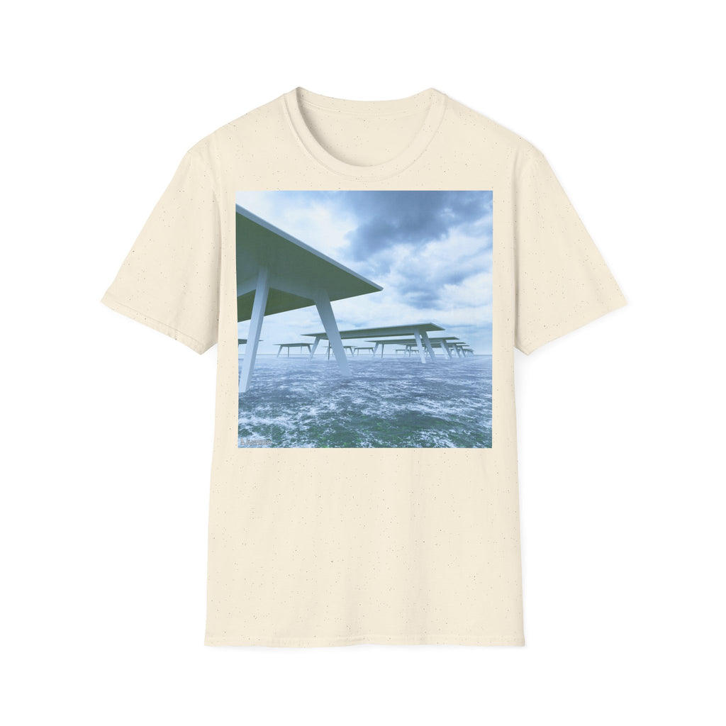 Beach Pier T-Shirt — Moody Seaside Landscape Tee