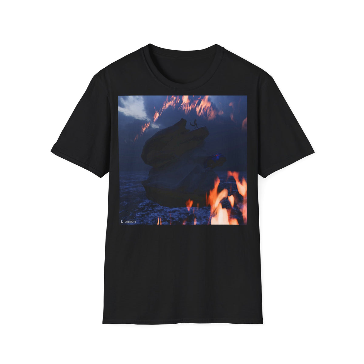 Pánské tričko Wolf Flames Graphic T-Shirt – Dark Mystic Animal Print