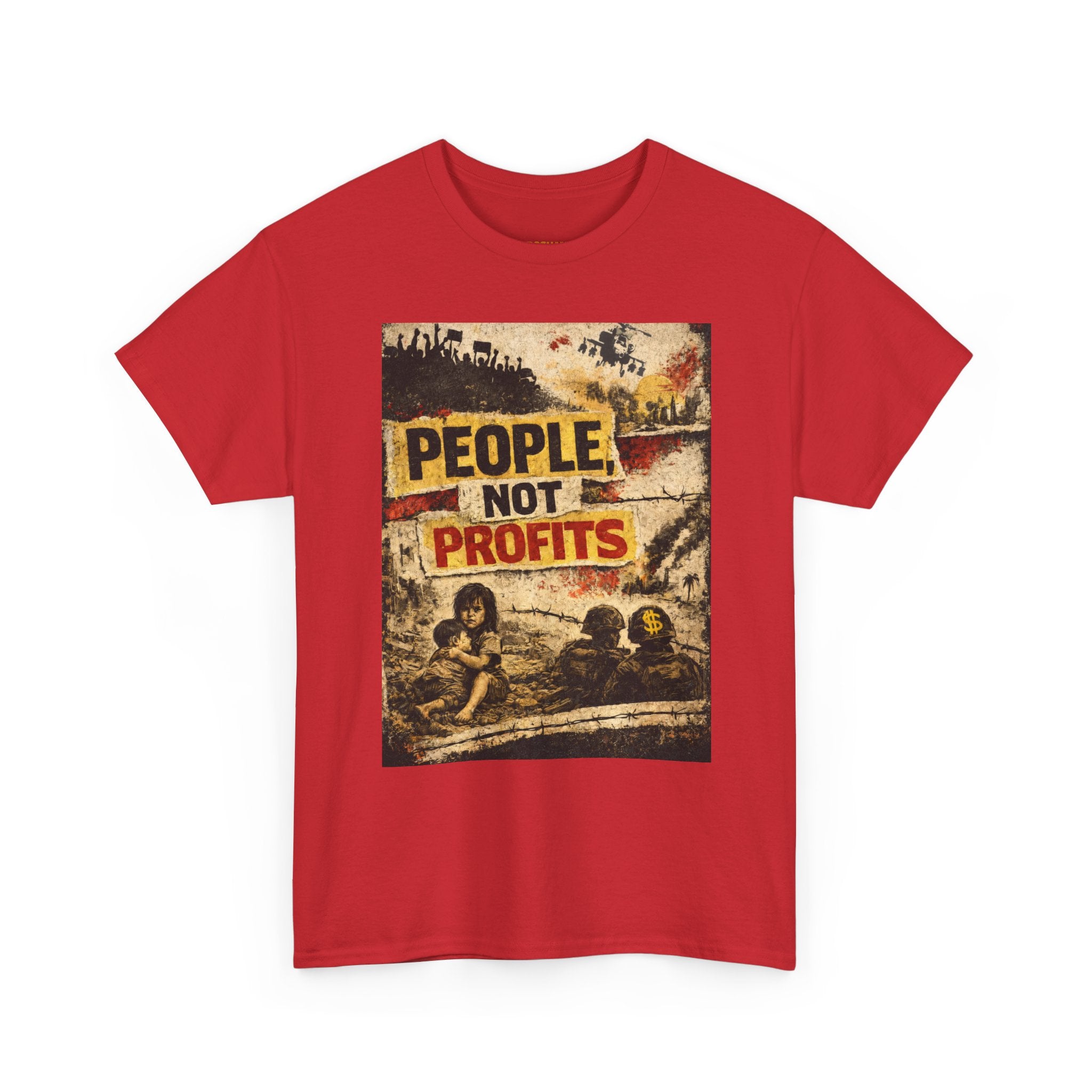 People Not Profits, frontside graphic T-Shirt