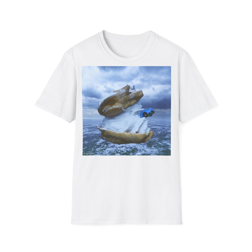 T-Shirt — Surreal Flying Fish & Diver Art Print Tee