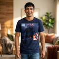 Pánské tričko Wolf Flames Graphic T-Shirt – Dark Mystic Animal Print