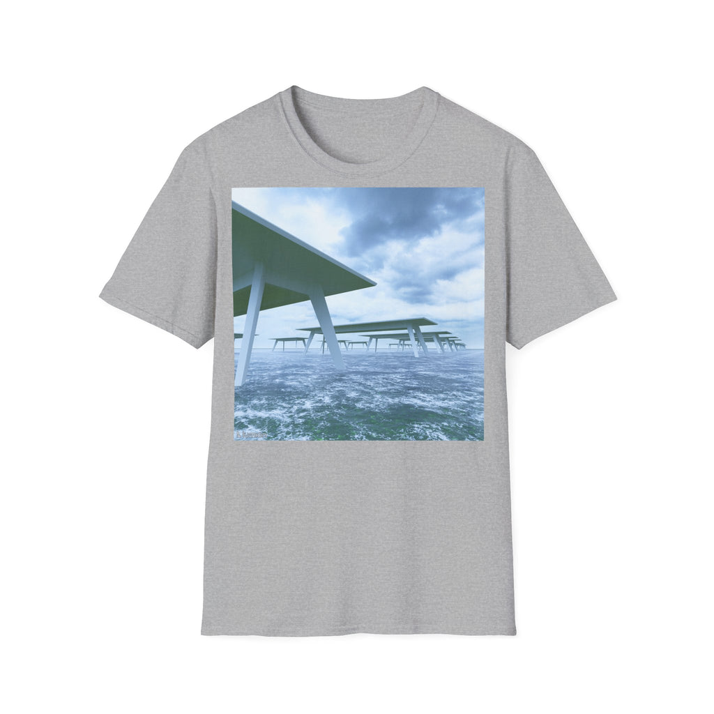 Beach Pier T-Shirt — Moody Seaside Landscape Tee