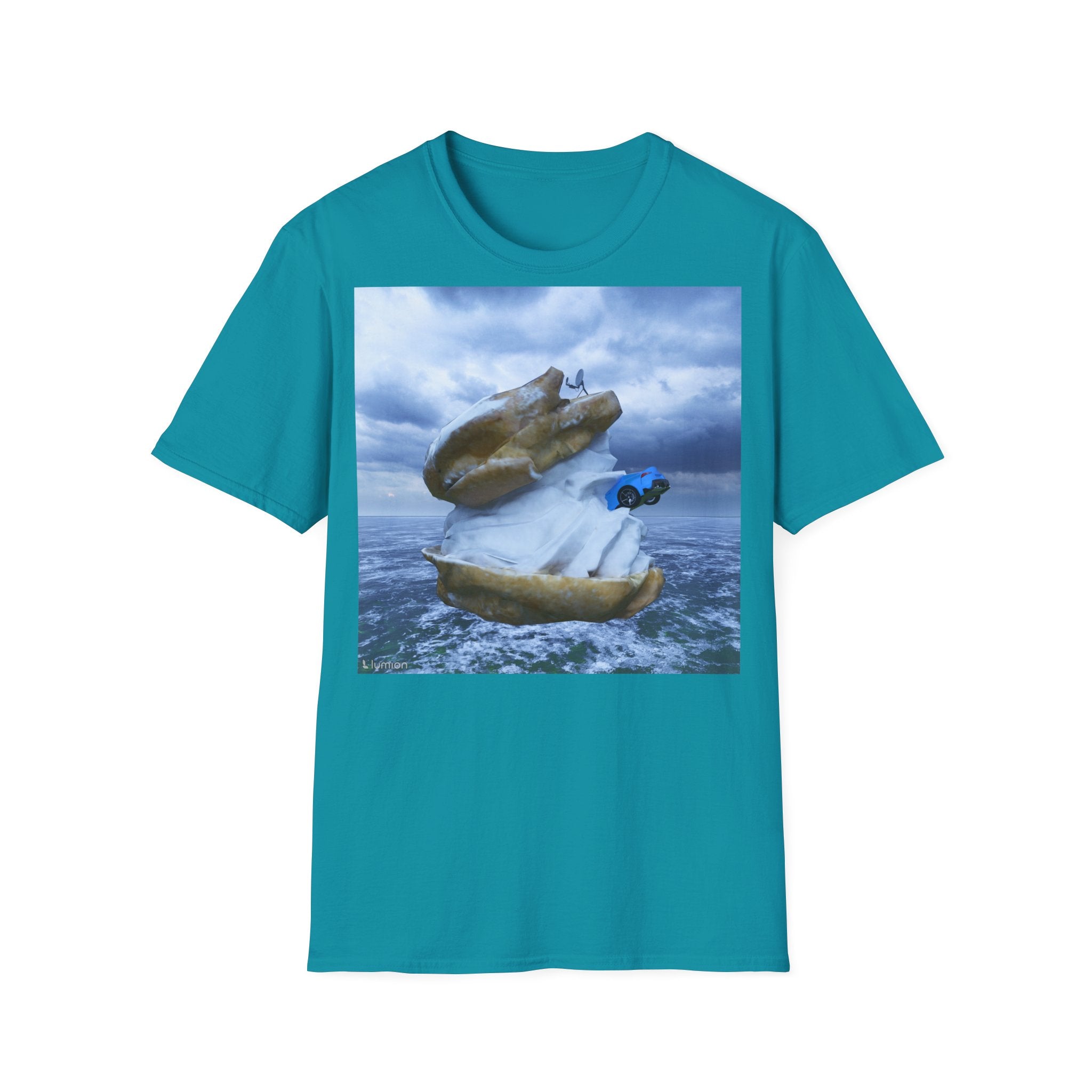 T-Shirt — Surreal Flying Fish & Diver Art Print Tee