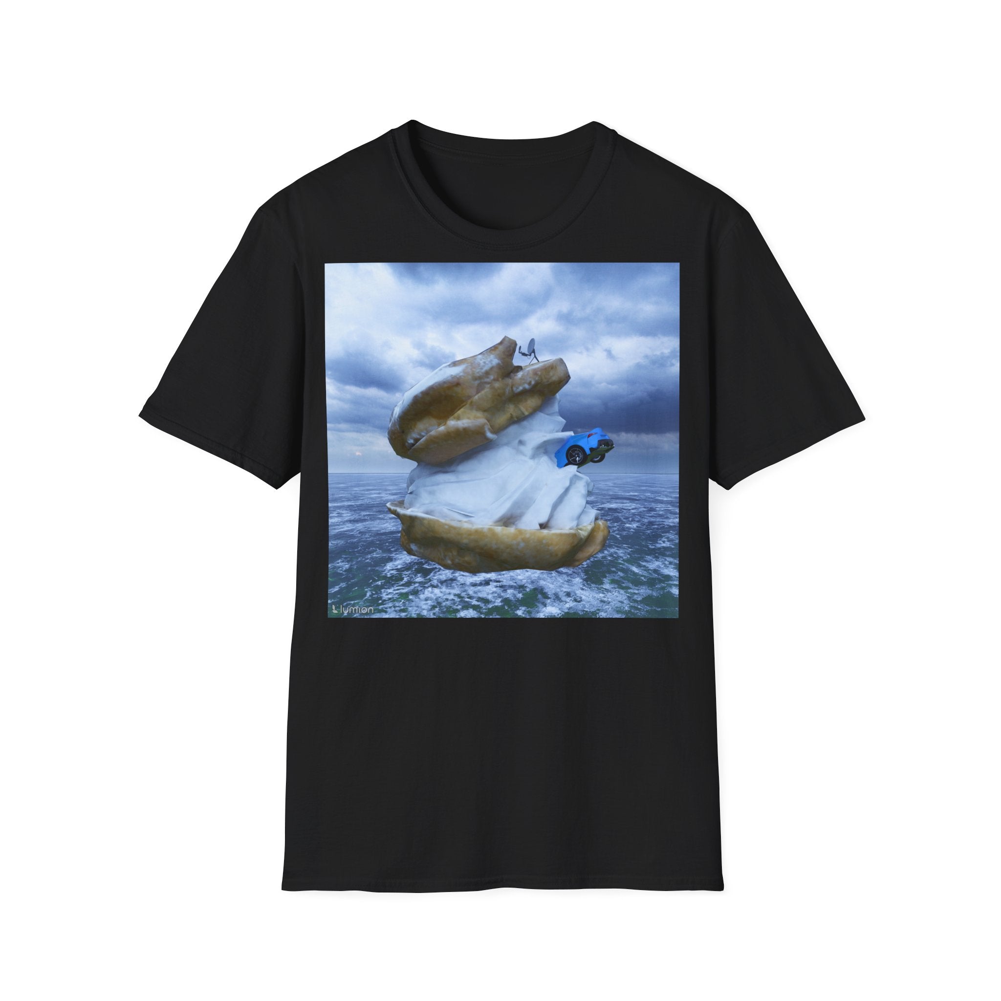 T-Shirt — Surreal Flying Fish & Diver Art Print Tee