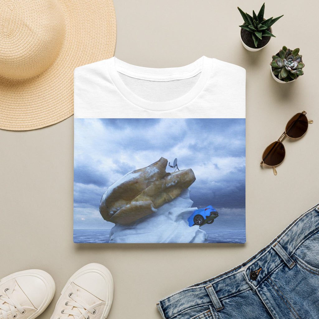 T-Shirt — Surreal Flying Fish & Diver Art Print Tee