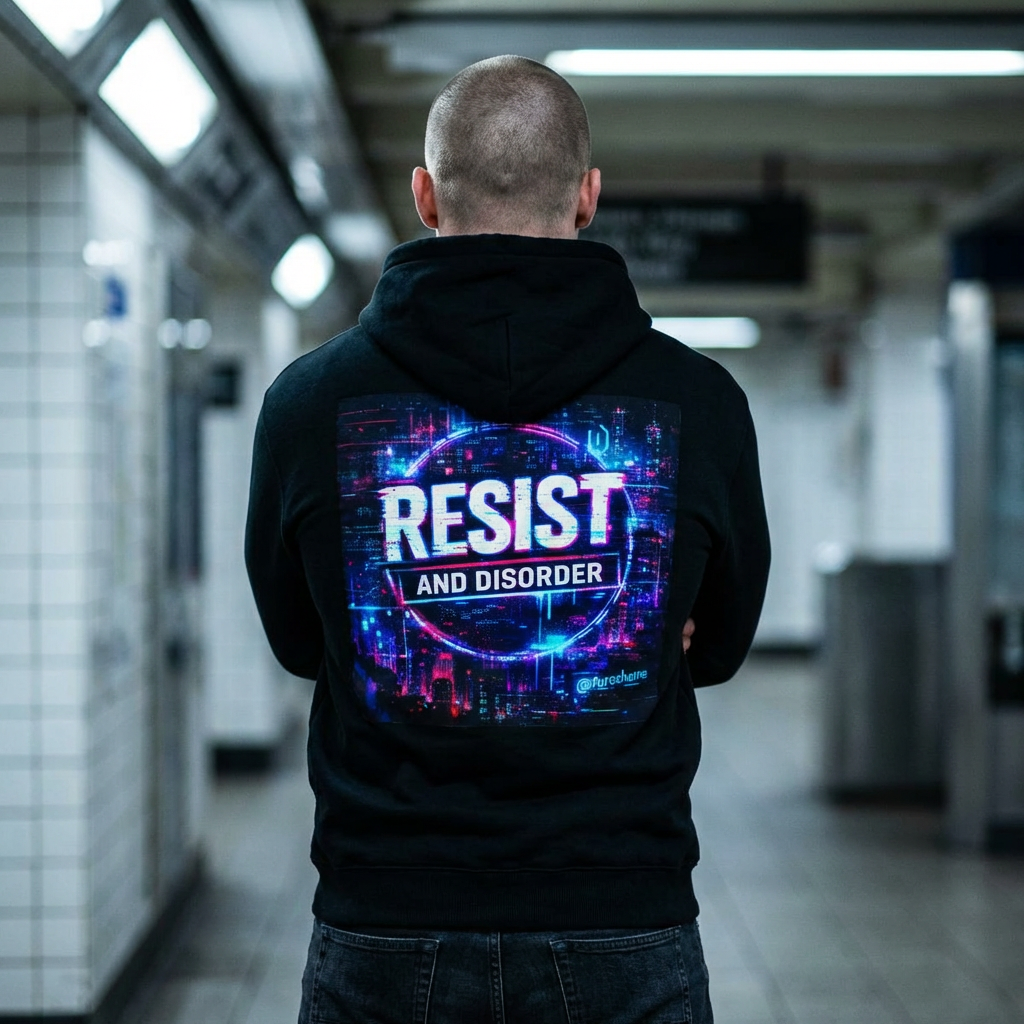 Cyberpunk style Resist and Disorder Hoodie