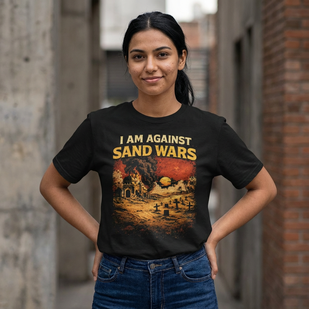I Am Against Sand Wars, frontside graphic T-Shirt