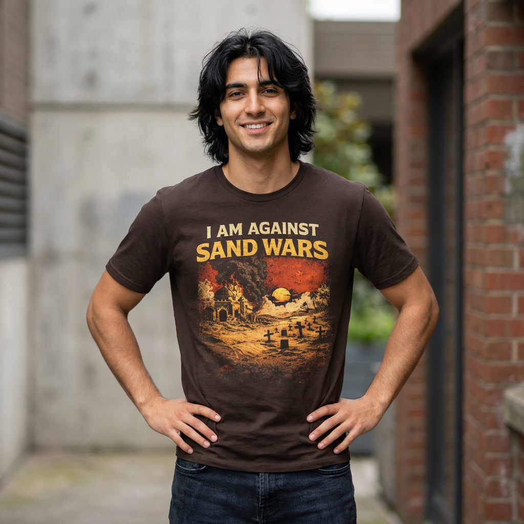 I Am Against Sand Wars, frontside graphic T-Shirt