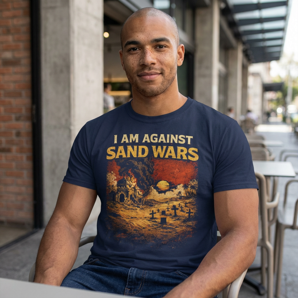 I Am Against Sand Wars, frontside graphic T-Shirt