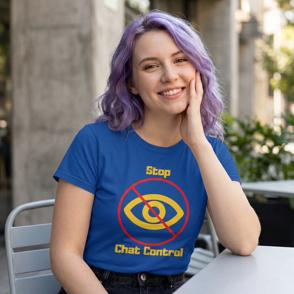Stop Chat Control, frontside graphic T-Shirt