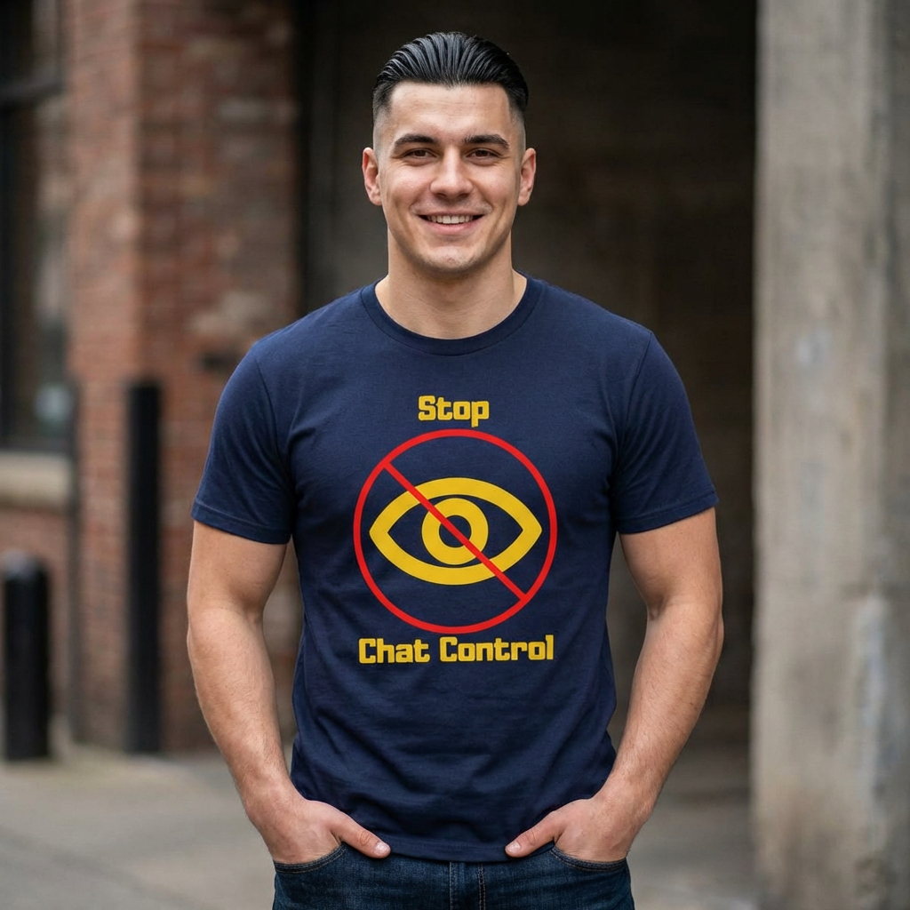 Stop Chat Control, frontside graphic T-Shirt