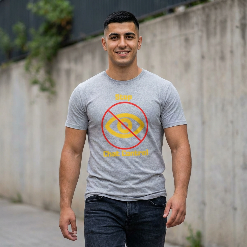 Stop Chat Control, frontside graphic T-Shirt